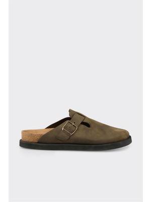 Elle Haki Deri Erkek Terlik