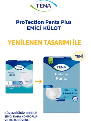 Tena Pants 6 Damla Ekstra Emici Külot Büyük Boy Large 30'Lu 2 Paket / 60 Adet