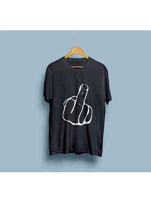 Bahriyeli Collection Oversize Orta Parmak Logolu Tasarım T Shirt