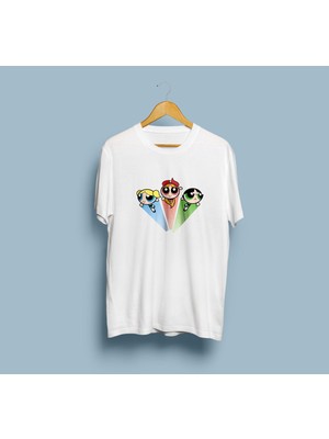 Bahriyeli Collection Oversize Powerpuff Girls Baskılı Tasarım Unisex T-Shirt