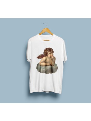 Bahriyeli Collection Oversize Vintage Baby Angel Tasarım Unisex T-Shirt