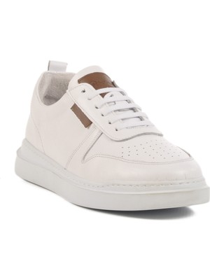 Ayakmod Beyaz  Deri Erkek Sneaker Premium 412 M