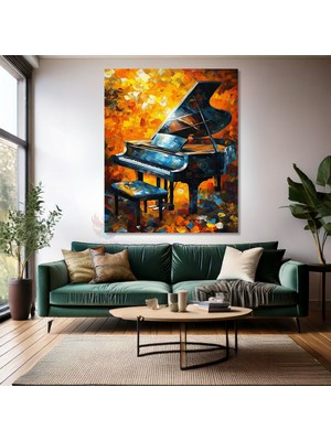Kanvas Duvar Tablosu Piyano ve Işıltı Kanvas Baskı Tablo Ev Hediyesi Modern Tasarım Salon Tablosu
