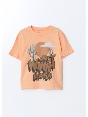 Lc Waikiki Yeni Sezon Bisiklet Yaka Baskili Erkek Cocuk Tisort - S5CC20Z1