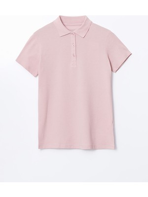 Lc Waikiki Yeni Sezon Polo Yaka Pike Kadin Tisort - S5GR56Z8