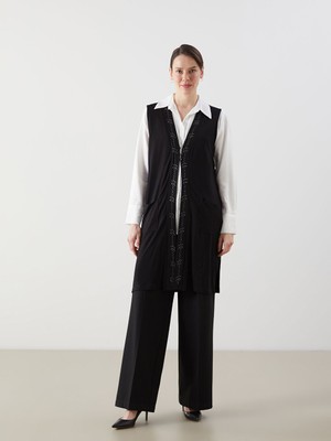 Lc Waikiki Yeni Sezon V Yaka Tasli Kadin Yelek - S5FT44Z8