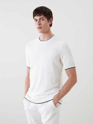 Lc Waikiki Yeni Sezon Bisiklet Yaka Kisa Kollu Erkek Triko Kazak - S5GQ68Z8