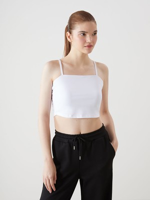Lc Waikiki Yeni Sezon Kare Yaka Askili Kadin Crop - S5GK01Z8