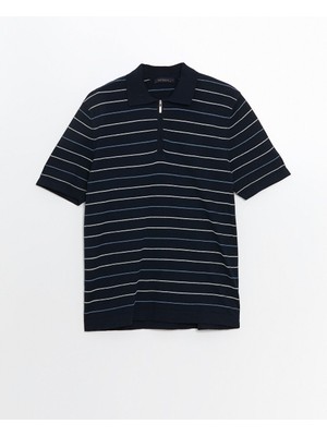 Lc Waikiki Yeni Sezon Polo Yaka Kisa Kollu Cizgili Erkek Triko Kazak - S54337Z8