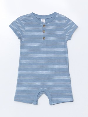 Lc Waikiki Yeni Sezon Cizgili Erkek Bebek Penye Tulum - S5DA28Z1