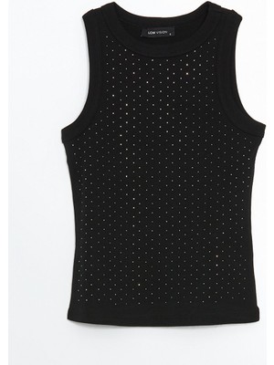 Lc Waikiki Yeni Sezon Bisiklet Yaka Tasli Kadin Atlet - S5NB24Z8