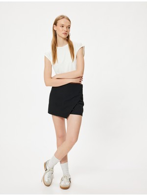 Koton Basic Crop T-Shirt Slim Fit Bisiklet Yaka Kısa Kollu