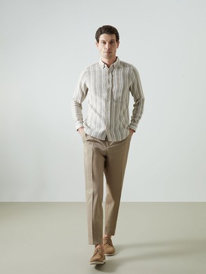 Lc Waikiki Yeni Sezon Standart Kalip Gabardin Erkek Pileli Chino Pantolon - S50567Z8