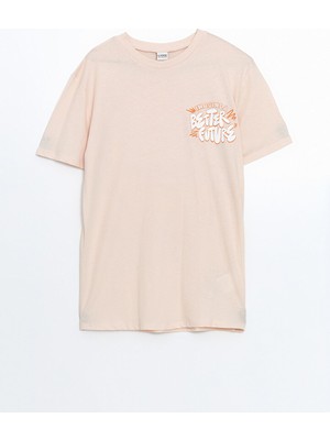 Lc Waikiki Yeni Sezon Bisiklet Yaka Baskili Penye Erkek Cocuk Tisort - S55777Z4