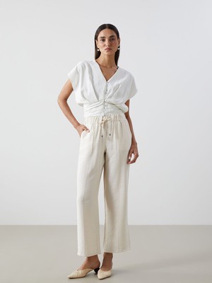 Lc Waikiki Yeni Sezon Beli Lastikli Kadin Pantolon - S5G160Z8