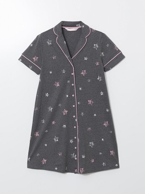 Lc Waikiki Yeni Sezon Gomlek Yaka Desenli Hamile Gecelik - S50945Z8