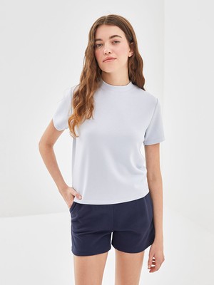 Lc Waikiki Yeni Sezon Dik Yaka Kadin Tisort - S54618Z8