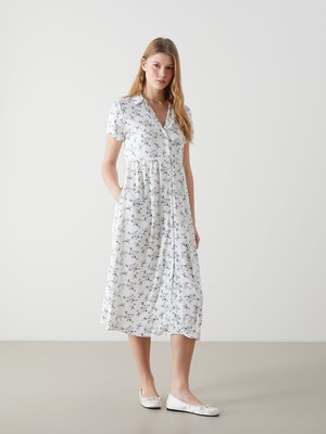 Lc Waikiki Yeni Sezon Cicekli Kadin Gomlek Elbise - S5H337Z8