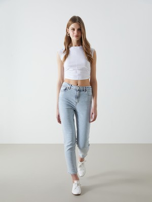 Lc Waikiki Yeni Sezon Yuksek Bel Slim Mom Kadin Jean Pantolon - S53096Z8