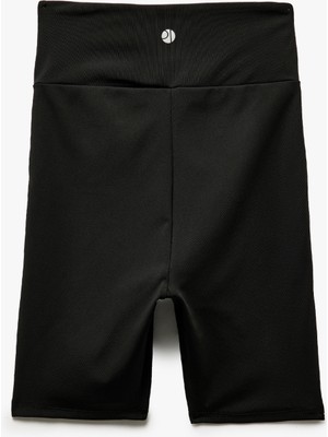 Koton Yüksek Bel Slim Fit Biyeli Biker Spor Tayt