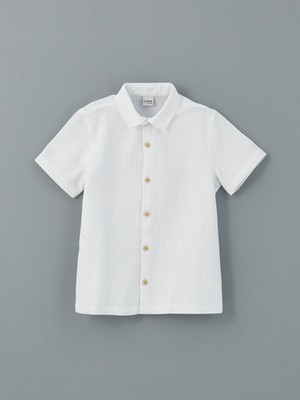 Lc Waikiki Yeni Sezon Kisa Kollu Dokulu Erkek Cocuk Gomlek - S5DO27Z4