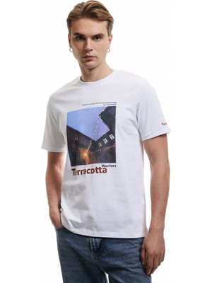 Koton Bisiklet Yaka Kısa Kollu Regular Fit Pamuklu Baskılı Tişört