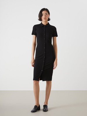 Lc Waikiki Yeni Sezon Kisa Kollu Kadin Gomlek Elbise - S5HS32Z8