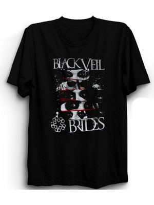 Black Veil Brides, Bloody Lines, Rock Metal Müzik Grubu Siyah %100 Pamuk Tişört