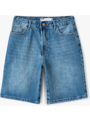 Koton Rahat Kesim Normal Bel Denim Şort