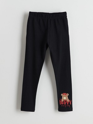 Lc Waikiki Yeni Sezon Beli Lastikli Baskili Kiz Cocuk Tayt - S5HU94Z1