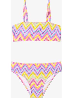 Penti Kız Çocuk Zigzag Bandeau Bikini Takımı