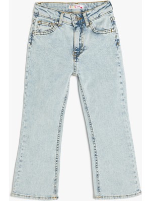 Koton Slim Fit Ispanyol Paça Cepli Jean Pantolon