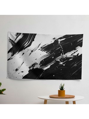 Soyut Sanat Duvar Örtüsü - Canlı Renkler,  Pamuk Arka, Polyester Ön - Hafif ve Şık Duvar