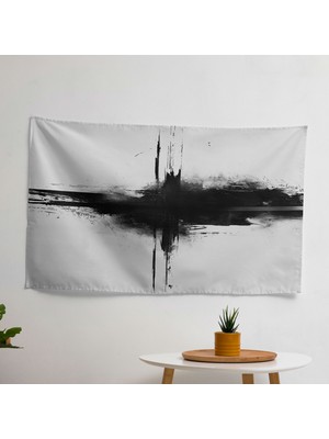 Canlı Renklerle Soyut Sanat  Pamuk Arka Duvar Örtüsü - Yatak Odası, Oturma Odası ve Yurt