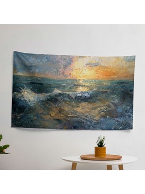 Empresyonist Deniz Manzarası  Duvar Örtüsü - Yatak Odası, Oturma Odası ve Yurt Dekoru Için