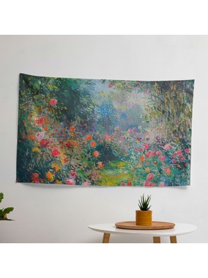 Empresyonist Bahçe Duvar Örtüsü - Yatak Odası, Oturma Odası Veya Yurt Için Canlı Ranforce