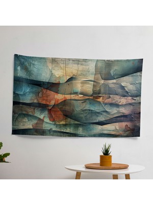 Soyut Sanat  Duvar Örtüsü - Canlı Renkler, Yatak Odası, Oturma Odası ve Yurt Dekoru Için Hafif