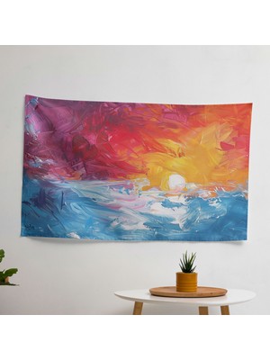 Claude Monet Izlenim Gündoğumu Duvar Sanatı - Yatak Odası ve Oturma Odası Dekoru Için Canlı