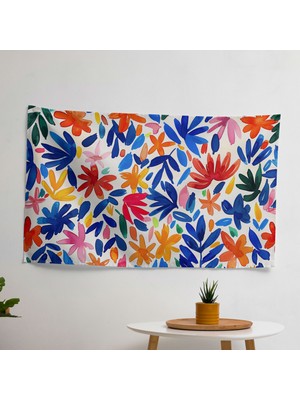 Çiçekli Henri Matisse  Duvar Sanatı - Yatak Odası ve Oturma Odası Için Canlı Ranforce Kumaş