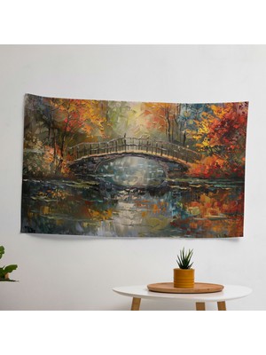 Empresyonist Stil Su Üzerinde Köprü Claude Monet Duvar Örtüsü - Yatak Odası, Oturma Odası,