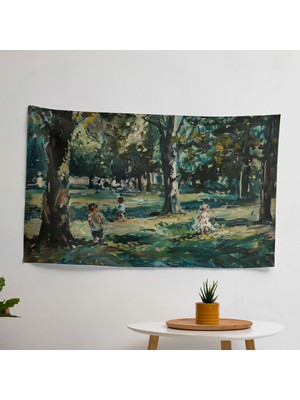 Duvar Örtüsü Oynayan Empresyonist Çocuklar - Yatak Odası, Oturma Odası ve Yurt Dekoru Için
