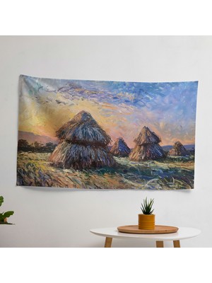 Empresyonist  Duvar Örtüsü - Ranforce Kumaş, Canlı Renkler, Polyester Ön Cephe - Modern Ev