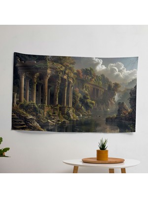 Neoklasik Vibes Pamuk ve Polyester Duvar Örtüsü  ve Canlı Renkler