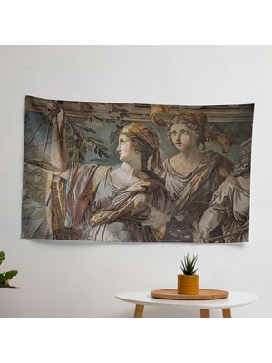 Neoklasizm Duvar Sanatı Örtü - Canlı Ranforce Kumaş - Yatak Odası, Oturma Odası ve Yurt Için