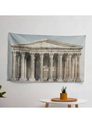 Neoklasik Mimari Duvar Sanatı Örtü - Canlı Süblimasyon Baskı,  Pamuk Sırt, Polyester Ön