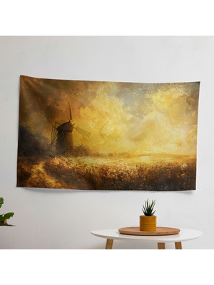 Rembrandt Manzara Duvar Sanatı Kumaş Duvar Örtüsü -  Pamuk Arka, Polyester Ön - Canlı