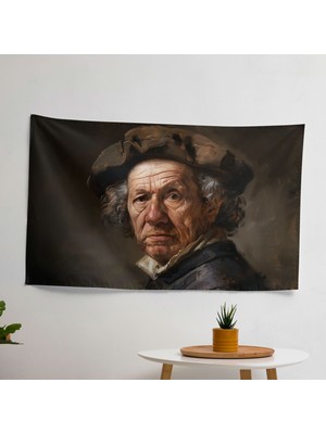 Rembrandt'tan Ilham Alan Kumaş Duvar Örtüsü | Canlı Renkler | Yatak Odası, Oturma Odası, Yurt