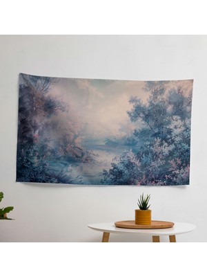 Rokoko Tarzı Resim Modern Sanat Duvar Örtüsü - Canlı Renkler,  Pamuk Sırt, Süblimasyon