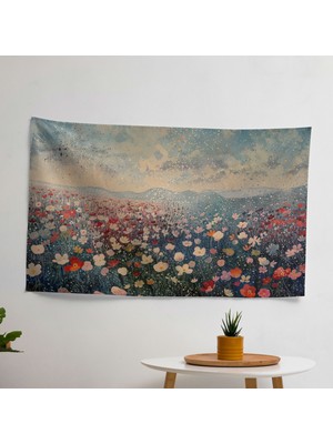 Pointilizm  Duvar Sanatı Ev Dekorasyonu Duvar Örtüsü - Canlı Renkler,  Pamuk Sırt, Süblimasyon