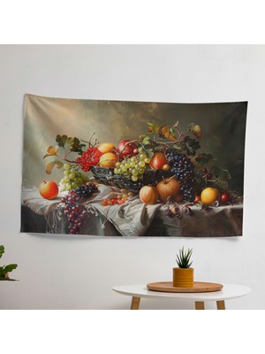 Rembrandt Natürmort Baskılı Duvar Örtüsü -  Pamuk Sırt, Polyester Ön, Canlı Renkler, Hafif